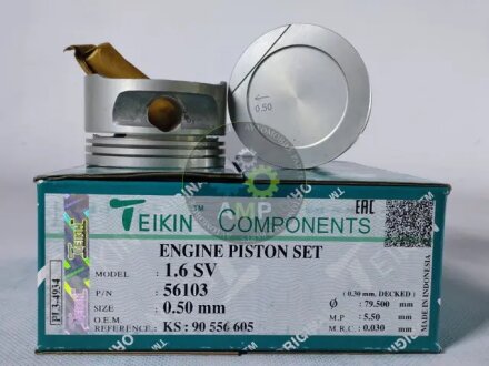 Поршни ремонт (+0.50мм) (к-кт на мотор) Opel Kadett, Ascona 1,6 TEIKIN 56103050 (фото 1)