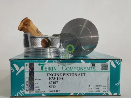 Поршни стандарт (STD) (к-кт на мотор) Peugeot EW10A TEIKIN 67107STD