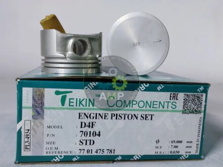 Поршни STD (к-кт на мотор) Renault D4F Kangoo, Clio 1.2 16v TEIKIN 70104STD (фото 1)