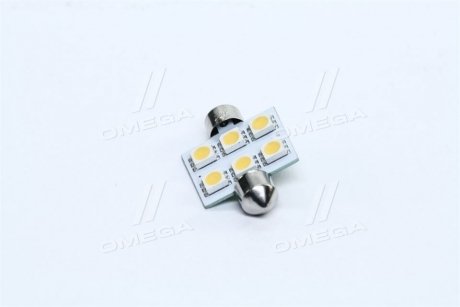 Лампа LED софитная C5W 24V T11x36-S8.5 (6 SMD size5050) WARM WHITE <> TEMPEST Tmp-12T11-24V