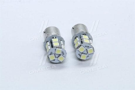 Лампа LED покажчиків поворотів і стоп-сигналів (12SMD) BA15S 12V WHITE 2шт. блістер <> TEMPEST TP-201S25-12V