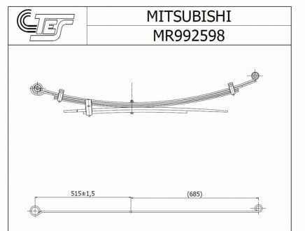 Ресора TES MR9925980019 Z/T