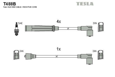 Високовольтні дроти TESLA T488B (фото 1)