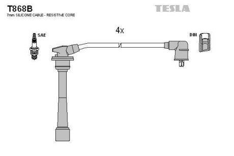 Провод высокого напряжения TESLA T868B