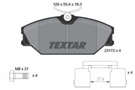 Комплект гальмівних колодок TEXTAR 2317203 (фото 1)