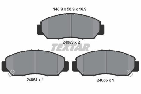 Гальмівні колодки HONDA Accord/FR-V "F "01>> TEXTAR 2405301