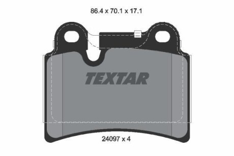 Комплект гальмівних колодок TEXTAR 2409701 (фото 1)