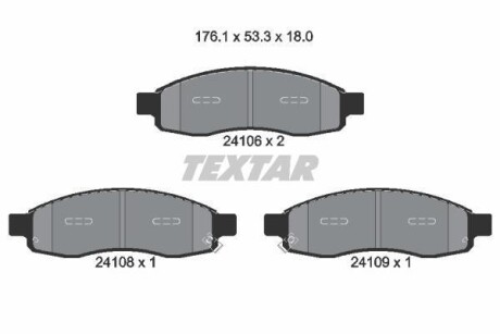 Гальмівні колодки дискові TEXTAR 2410601 (фото 1)