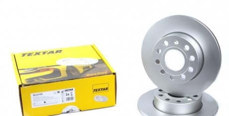 Диск гальмівний AUDI/SKODA/VW A3/Octavia/Caddy/Golf/Jetta/Touran &quot;R D=256mm &quot;03&gt;&gt; TEXTAR 92121103 (фото 1)