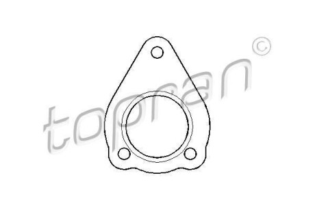 Прокладка, труба вихлопного газа TOPRAN 107440