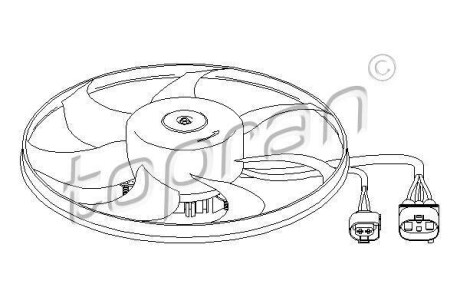 Вентилятор радіатора (охолодження двигуна) TOPRAN 111283 (фото 1)