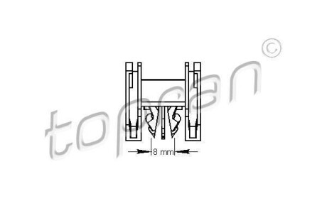 Фото 1 - кліпса TOPRAN 111490 Кліпса TOPRAN 111490 (фото 1)