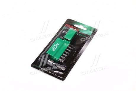 Набор бит 1/4&quot; TORX T10H-T40H + Гобр.перех. 8ед. (про-во) Toptul GAAL0801 (фото 1)