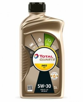 Моторное масло Quartz Ineo MDC 5W-30 синтетическое 1 л TOTAL 214030