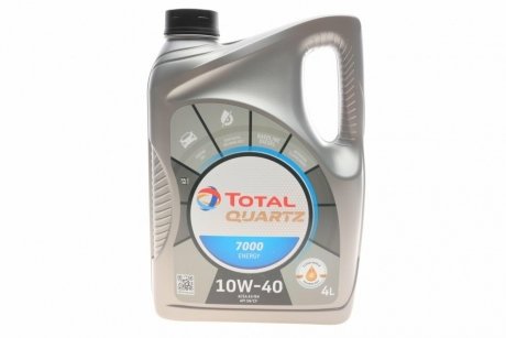 Моторное масло Quartz 7000 Energy 10W-40 полусинтетическое 4 л TOTAL 216679