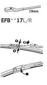 ExactFit Flat Щітка склоочисника,безкаркасна OEM (730мм) Trico EFB7317L (фото 1)