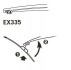 Щітка склоочисника каркасна задня 330мм ExactFit Rear Hyundai I-30 (EX335B) TRICO
