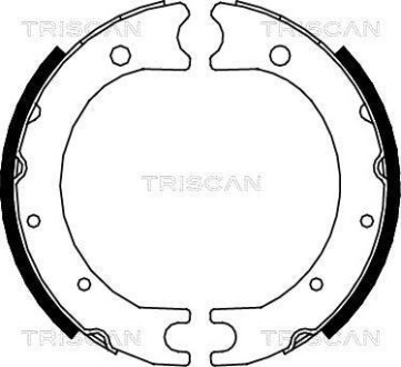 Комплект гальмівних колодок, Стоянкове гальмо TRISCAN 810013036