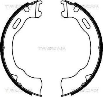 Комплект гальмівних колодок, Стоянкове гальмо TRISCAN 810080007 (фото 1)