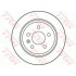 Диск гальмівний (1 шт.) MERCEDES V200/V220/V230/V280/Vito 108/Vito 110/Vito 112/Vito 1 TRW DF2794 (фото 2)