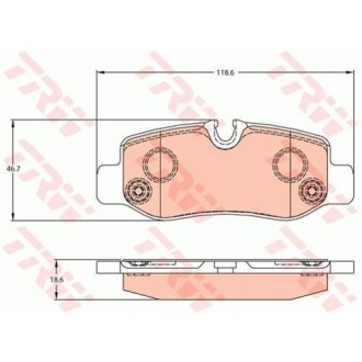 Гальмівні колодки дискові MERCEDES Vito(W447) "R "14>> TRW GDB2102