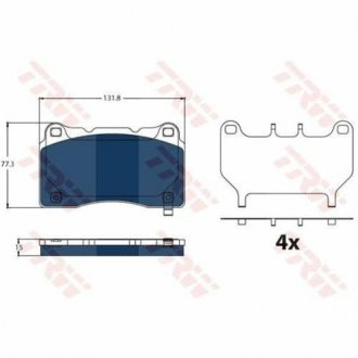 Гальмівні колодки передні TRW GDB2198BTE