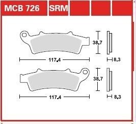 Гальмівна колодка (диск) TRW MCB726SRM (фото 1)