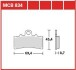 Колодки тормозные дисковые MCB834