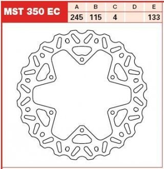 Гальмівний диск TRW MST350EC (фото 1)