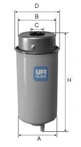 Фильтр топливный в сборе UFI 24.432.00