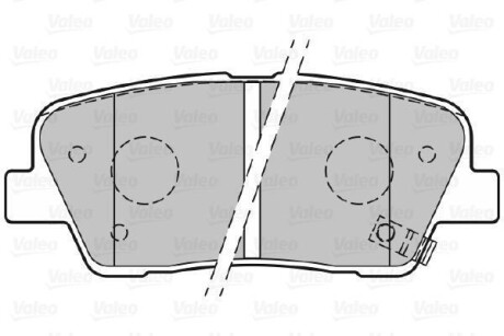 Гальмівні колодки дискові HYUNDAI/KIA Genesis/SantaFe/SorentoII "2,0-5,0 "R "08>> Valeo 301134 (фото 1)