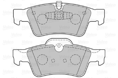 Гальмівні колодки дискові MERCEDES GL-Class/M-Class/R-Class &quot;3,0-6,2 &quot;R &quot;05&gt;&gt; Valeo 301802 (фото 1)