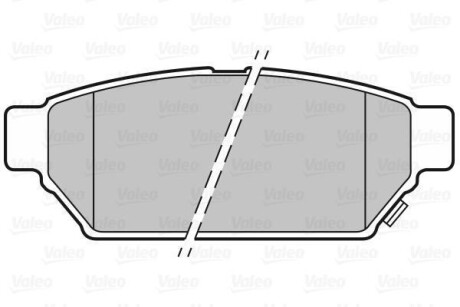Гальмівні колодки дискові MITSUBISHI/PROTON Carisma/Lancer/Mirage/Colt/Persona "1,3-1,8 "R "91-06 Valeo 301844 (фото 1)