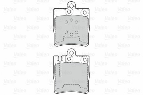 Гальмівні колодки дискові MERCEDES C-Class/CLC/CLK/E-Class/SLF &quot;1,8-4,3 &quot;F &quot;95-11 Valeo 302028 (фото 1)