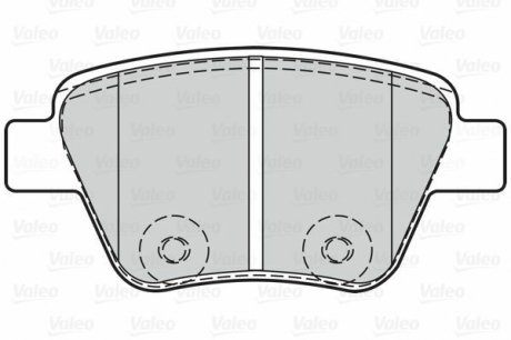 Гальмівні колодки дискові VAG A1/A3/Octavia/Caddy/Golf/Jetta/Scirocco/Touran "1,2-3,6 "R "03>> Valeo 302134 (фото 1)