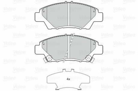 Гальмівні колодки дискові HONDA CR-Z/Jazz/Insight "1,2-1,5 "F "08>> Valeo 302158