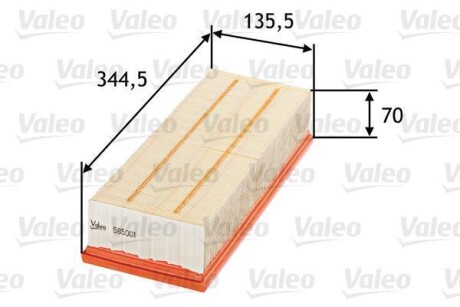 Фильтр воздушный двигателя Valeo 585001 (фото 1)