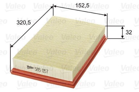 Фильтр воздушный двигателя Valeo 585057