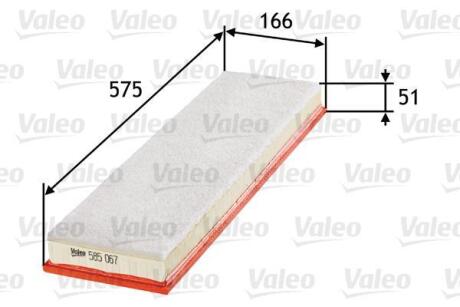 Фільтр повітряний BMW 3/5/7 &quot;2,5 &quot;91-04 Valeo ="585067" (фото 1)