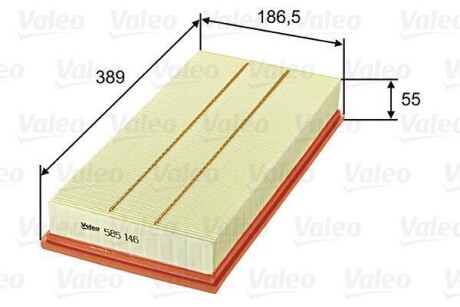 Фильтр воздушный двигателя Valeo 585146 (фото 1)