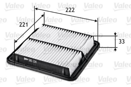 Фильтр воздушный двигателя Valeo 585334 (фото 1)