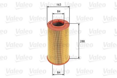 Фільтр повітряний CITROEN/FIAT/PEUGEOT Jumper/Ducato/Boxer &quot;1,9-3,0 &quot;94&gt;&gt; Valeo ="585614" (фото 1)