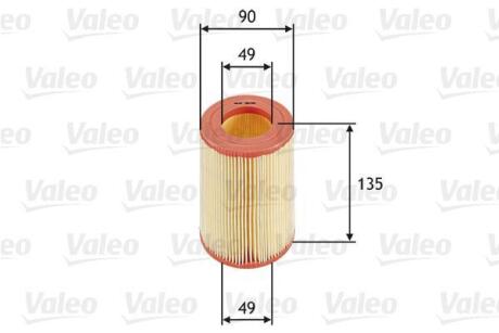 Фільтр повітряний SMART Cabrio/City-Coupe/Crossblade/Fortwo &quot;0,6-0,7 &quot;98-07 Valeo ="585660" (фото 1)