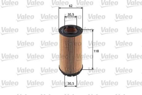 Фільтр масляний CHRYSLER/HYUNDAI/JEEP/KIA Voyager/Santa Fe/Cherokee/Sportage &quot;1,5-2,8 &quot;00-10 Valeo ="586525" (фото 1)