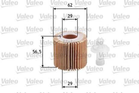 Фільтр масляний DAIHATSU/SUBARU/TOYOTA Sirion/Justy/Auris &quot;1,0-1,5 &quot;05&gt;&gt; Valeo ="586583" (фото 1)