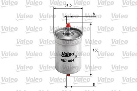 Фільтр паливний ALFA ROMEO/ALPINA/ALPINE/BERTONE/BMW 75/B3/V6/Freeclimber/3 &quot;1,6-3,4 &quot;71-06 Valeo ="587004" (фото 1)