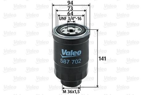 Фільтр паливний CARBODIES/FORD/LDV/LTI/NISSAN FX/Maverick/CUB/TX/Almera "1,7-4,0 "81>> Valeo ="587702" (фото 1)
