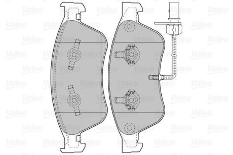 Гальмівні колодки дискові AUDI/VW A6/A8/Phaeton "2,8-6,0 "02-16 Valeo 598845