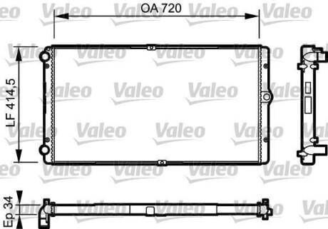 Радіатор охолоджування Valeo 732177