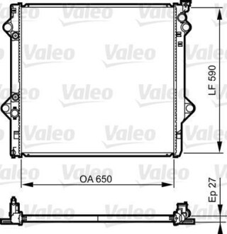 Радіатор, охолодження двигуна Valeo 735569